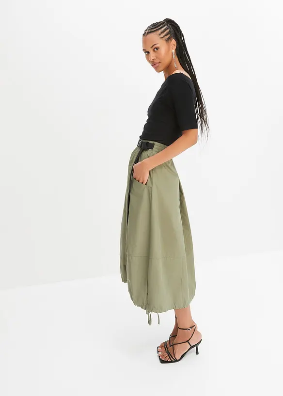 Off shoulder-topp i viskosemiks, bonprix