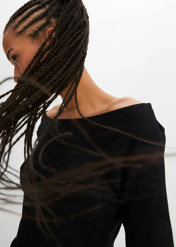 Off shoulder-topp i viskosemiks, bonprix