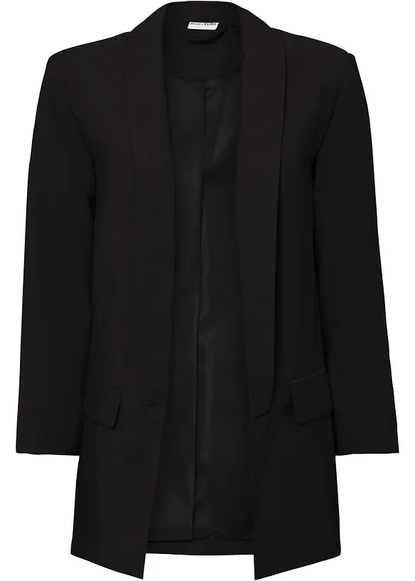 Lang blazer i viskosemiks, bonprix