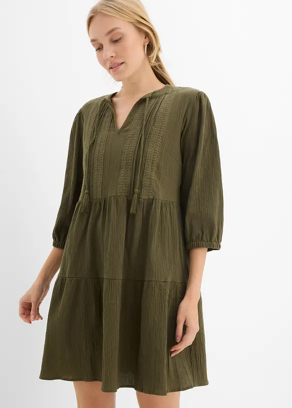 Skjortekjole i 100% bomull, bonprix