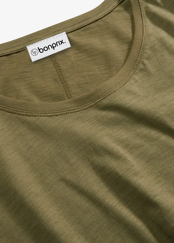 Langermet topp i 100% bomull, bonprix