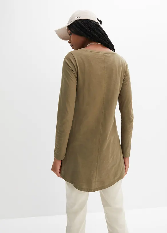 Langermet topp i 100% bomull, bonprix