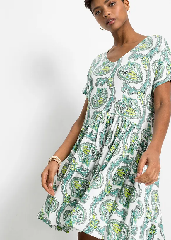 Trikotkjole i lett viskose med elastan, bonprix