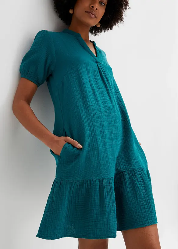 Minikjole av musselin, bonprix