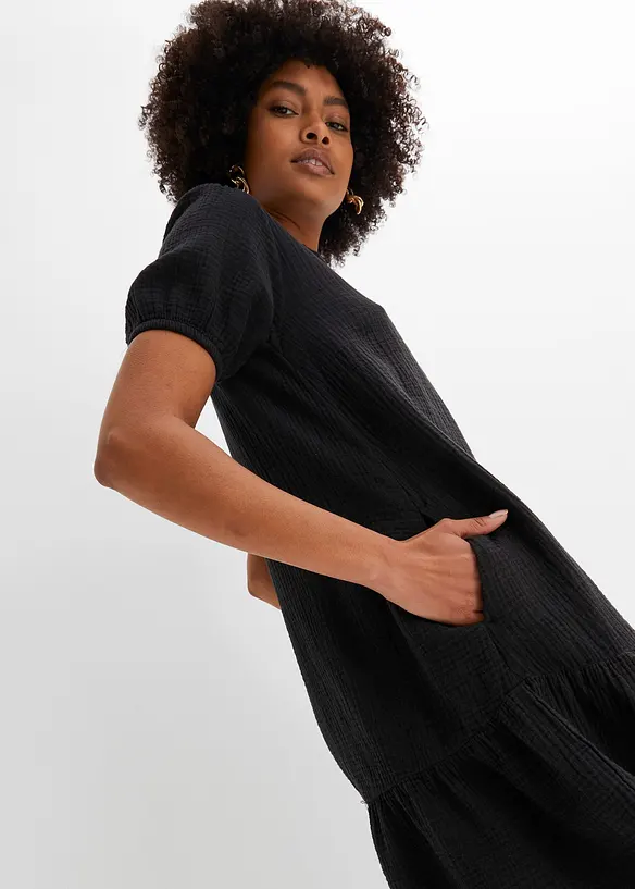 Minikjole av musselin, bonprix