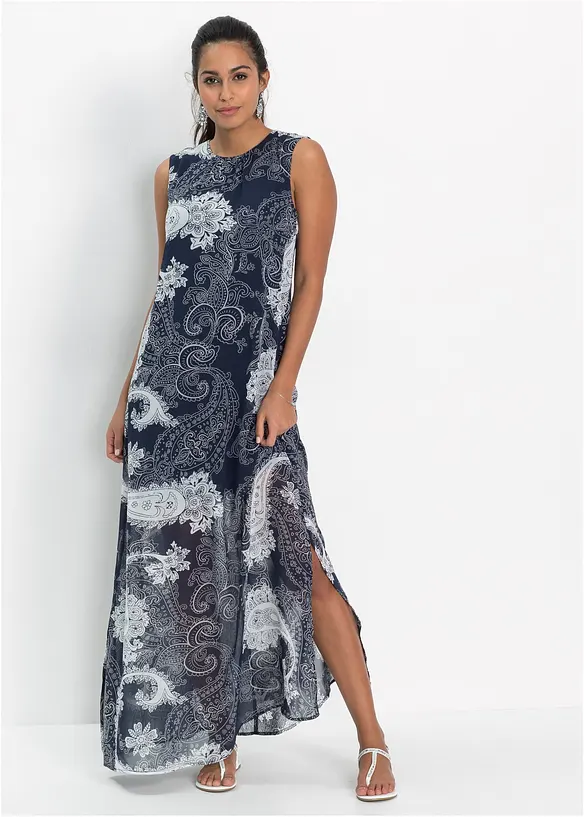 Lang chiffonkjole, bonprix