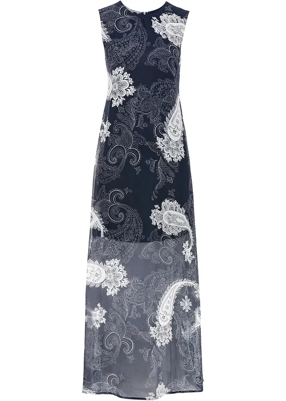 Lang chiffonkjole, bonprix