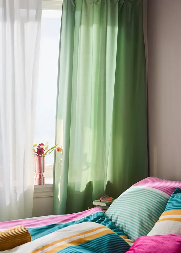 Gardin i mikrofiber (2-pack), bonprix