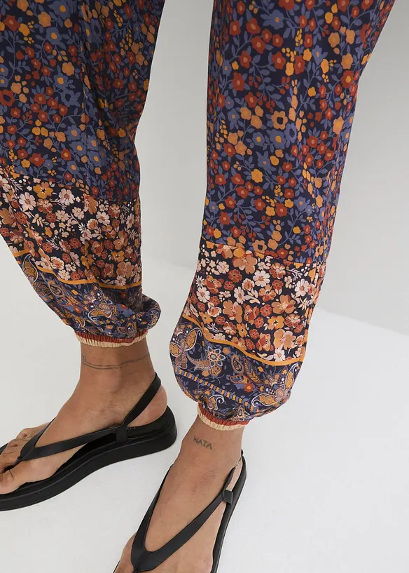 Pull on-bukse i lett viskose, bonprix