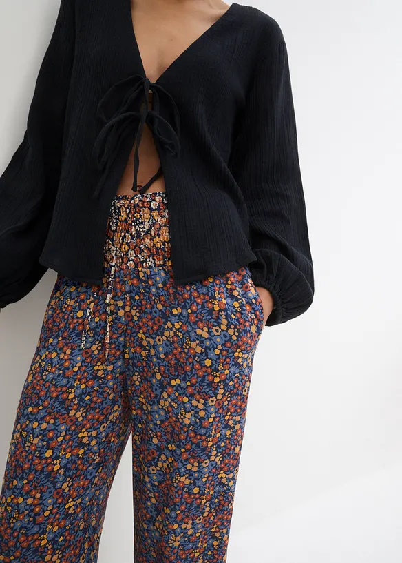 Pull on-bukse i lett viskose, bonprix