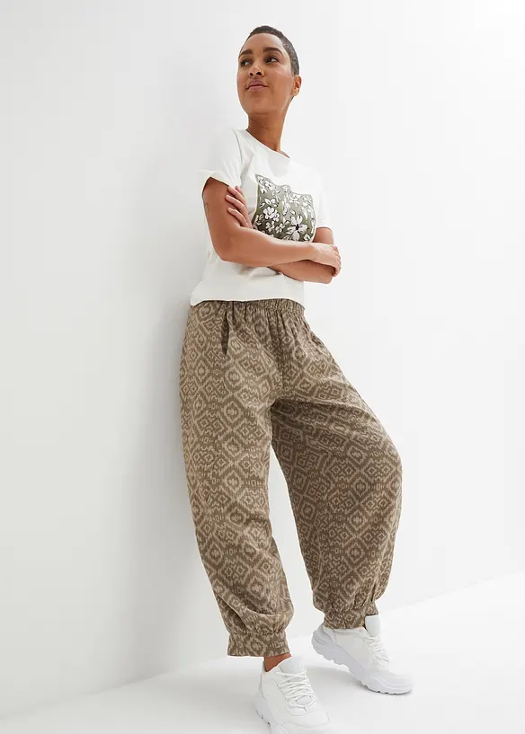 Haremsbukse i 100% bomull, bonprix