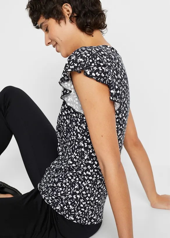 Jerseybluse i viskosemiks, bonprix