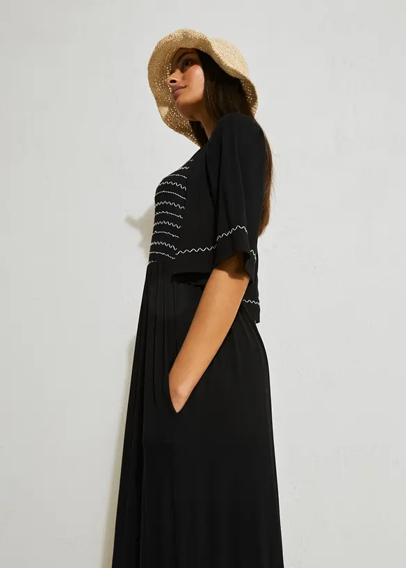 Maxikjole i lett viskosemiks, bonprix