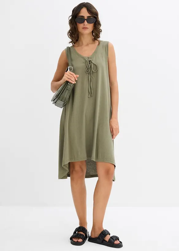 Jerseykjole med sn&oslash;ring, bonprix