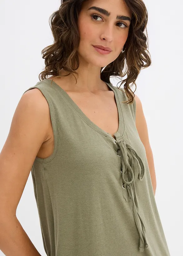 Jerseykjole med sn&oslash;ring, bonprix