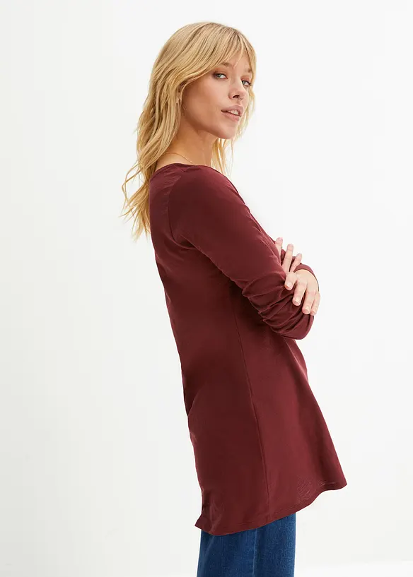 Langermet topp i 100% bomull, bonprix