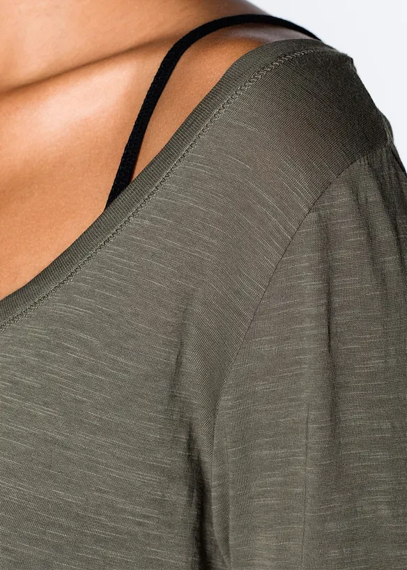 Langermet topp i 100% bomull, bonprix