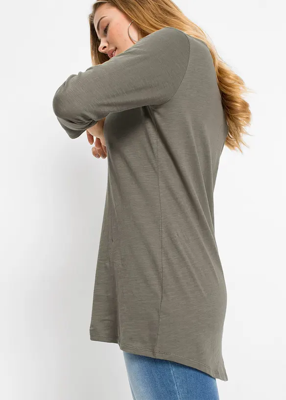 Langermet topp i 100% bomull, bonprix