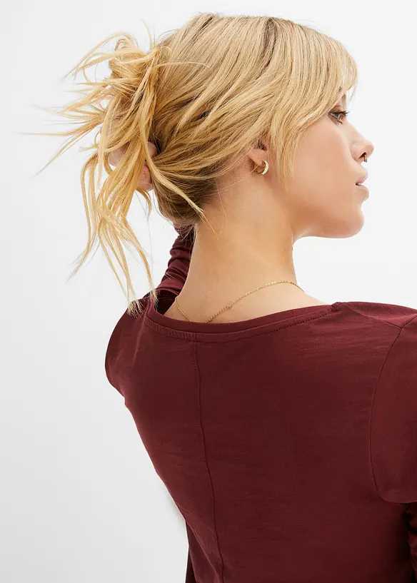 Langermet topp i 100% bomull, bonprix