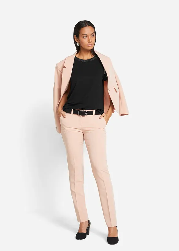 Topp med chiffonermer, bonprix