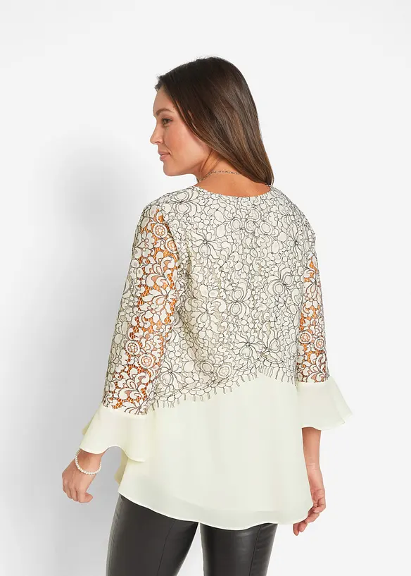 Tunika med blonder, bonprix