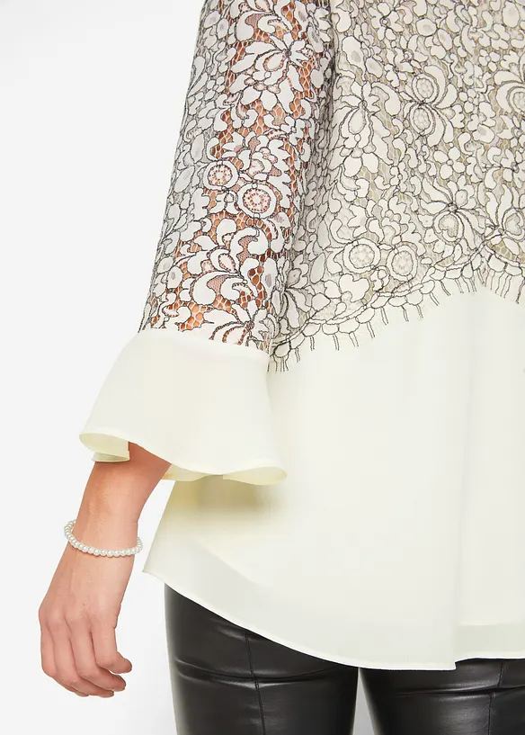 Tunika med blonder, bonprix