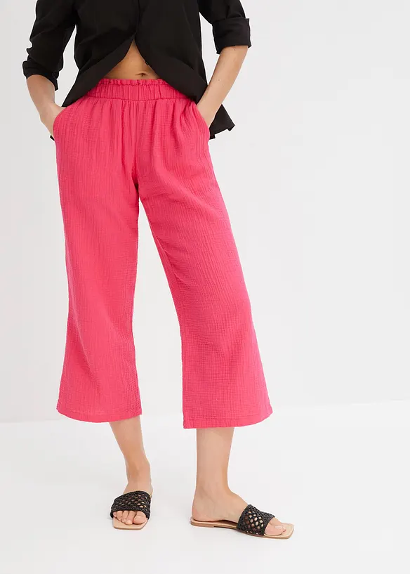 Culottes i bomullsmusselin, bonprix