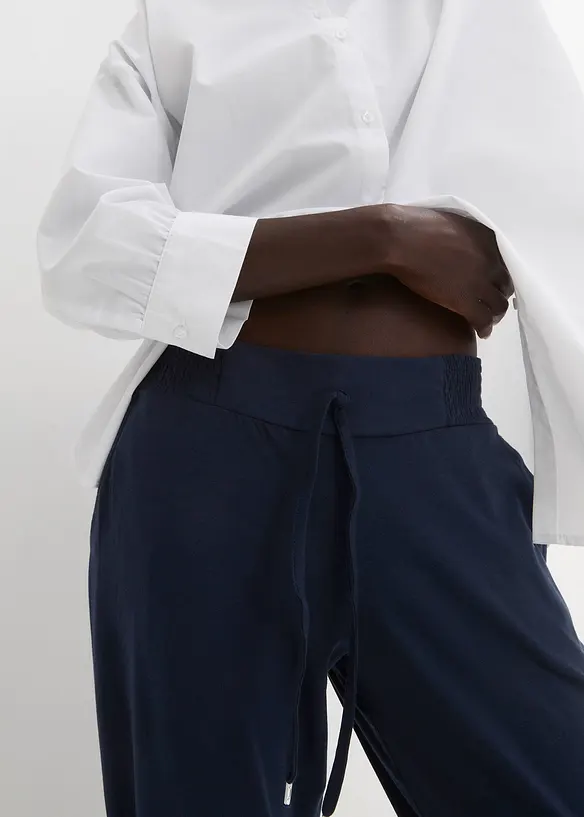 Jerseybukse i bomullsmiks, bonprix