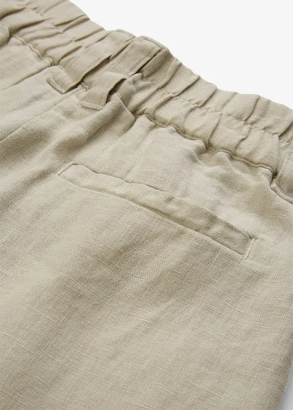 Bukse med legg av 100% lin, bonprix