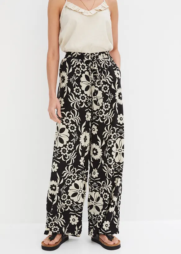 Vid bukse i lett viskose, bonprix