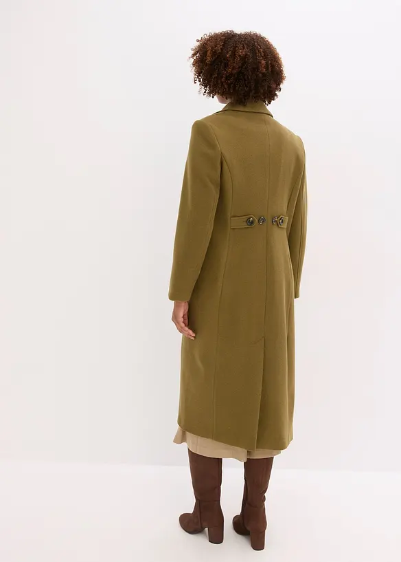 K&aring;pe i ull-look og maxi-lengde, bonprix