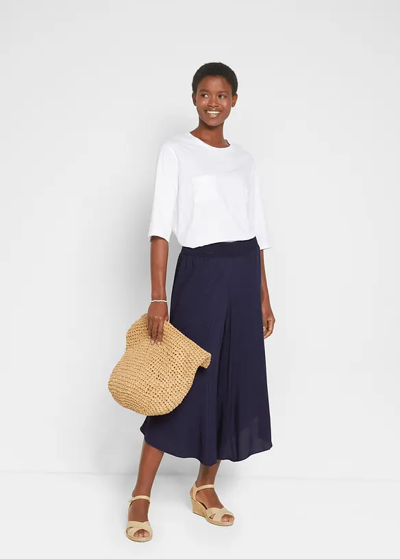 Legglang culotte av b&aelig;rekraftig viskose, bonprix