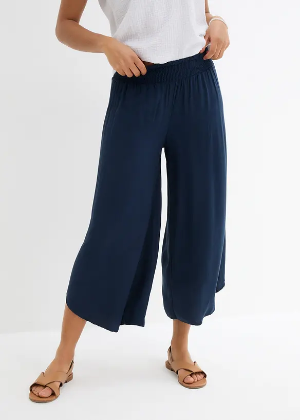 Legglang culotte av myk viskose, bonprix