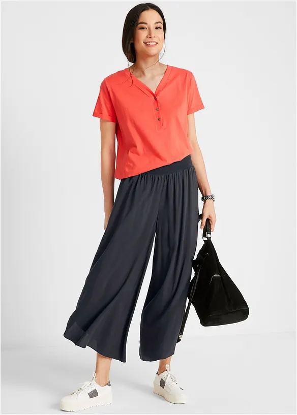 Legglang culotte av myk viskose, bonprix