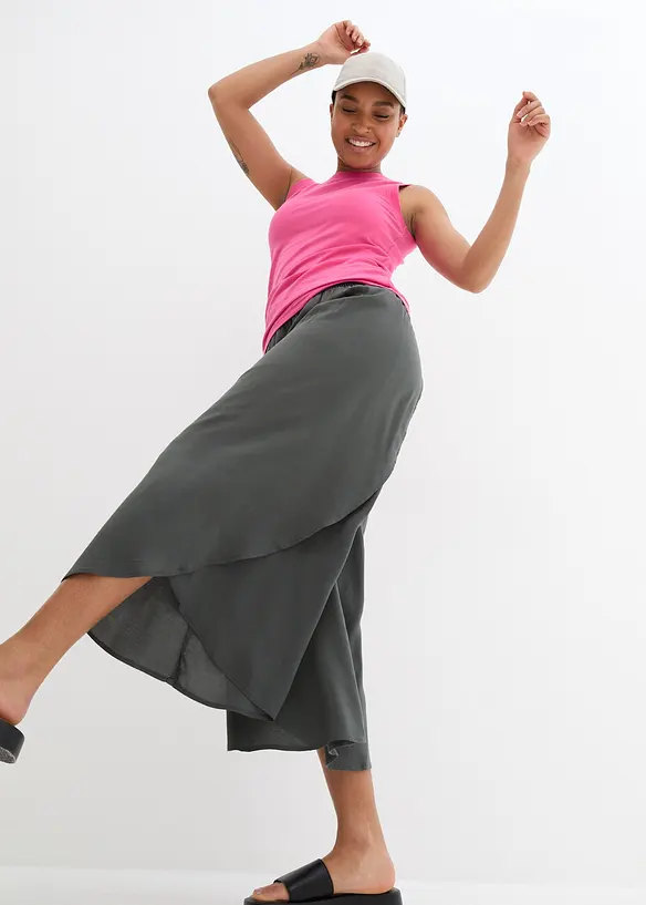 Legglang culotte av myk viskose, bonprix