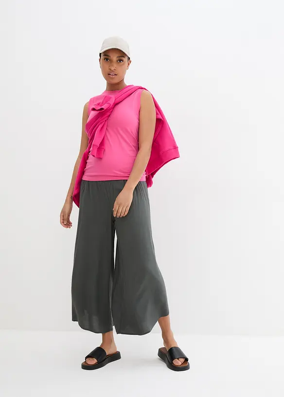 Legglang culotte av myk viskose, bonprix