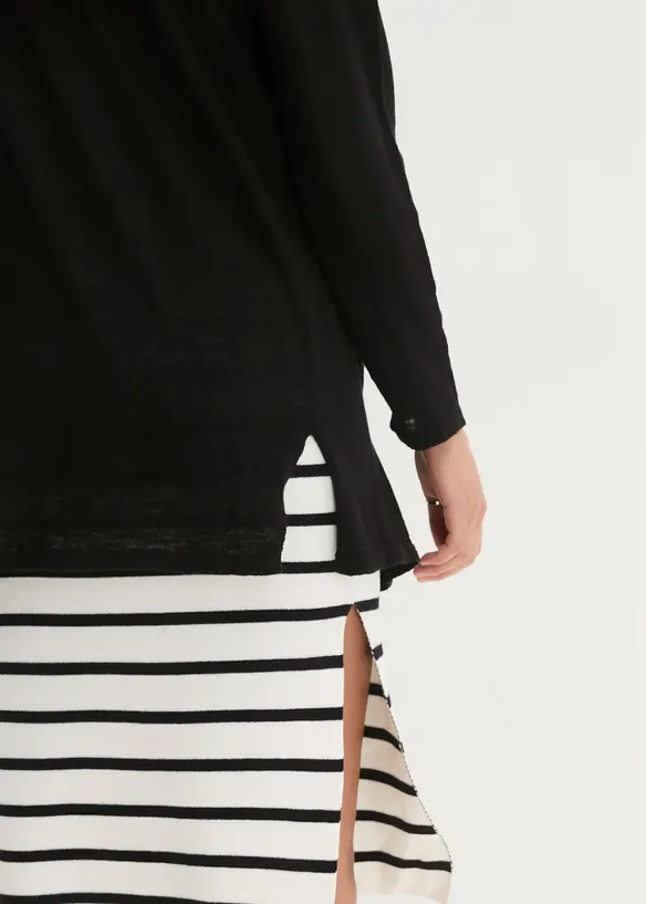 Strikkejakke i 100% bomullsslub-materiale, bonprix