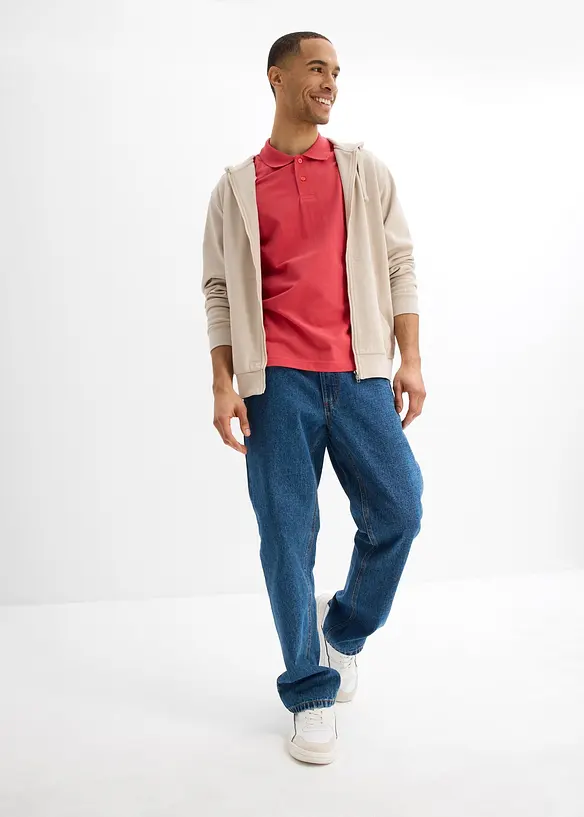 Pik&eacute;-poloskjorte i 100% &oslash;kologisk bomull, bonprix