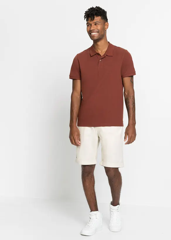 Pik&eacute;-poloskjorte i 100% &oslash;kologisk bomull, bonprix