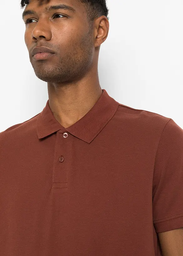 Pik&eacute;-poloskjorte i 100% &oslash;kologisk bomull, bonprix