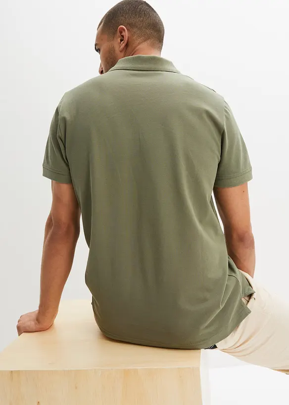 Pik&eacute;-poloskjorte i 100% &oslash;kologisk bomull, bonprix