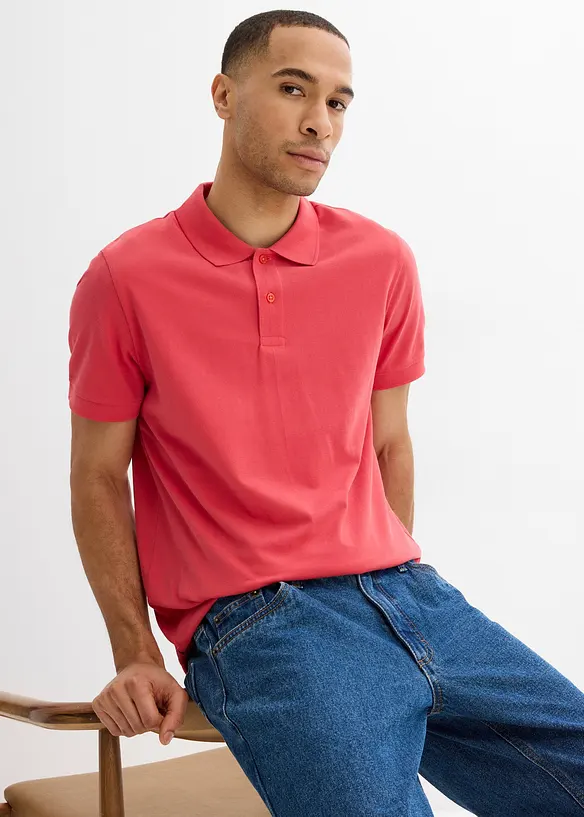 Pik&eacute;-poloskjorte i 100% &oslash;kologisk bomull, bonprix