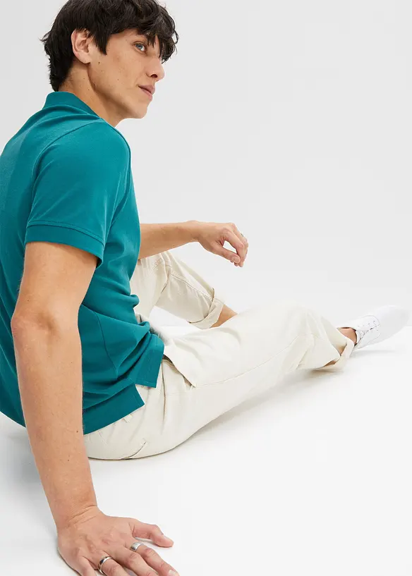 Pik&eacute;-poloskjorte i 100% &oslash;kologisk bomull, bonprix