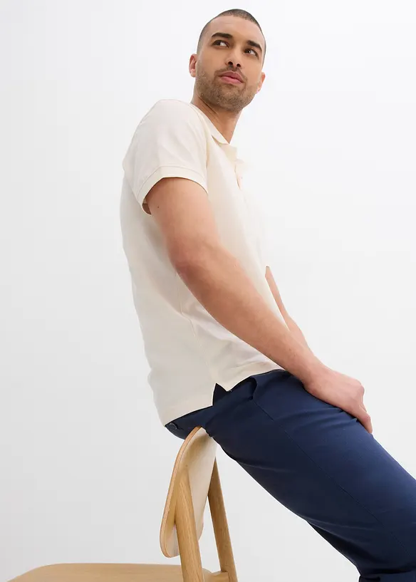 Pik&eacute;-poloskjorte i 100% &oslash;kologisk bomull, bonprix