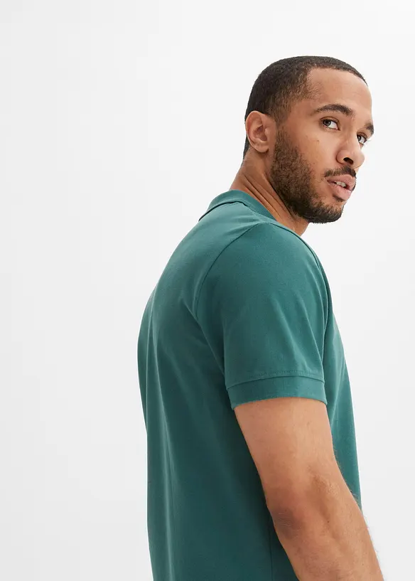 Pik&eacute;-poloskjorte i 100% &oslash;kologisk bomull, bonprix