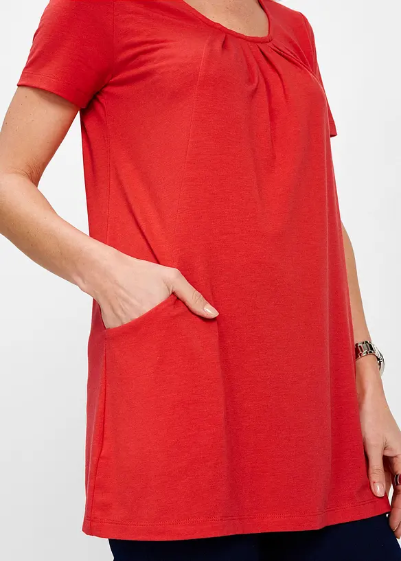 Lang topp&nbsp;med viskose, bonprix