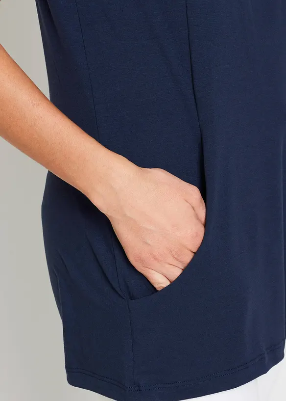 Lang topp&nbsp;med viskose, bonprix