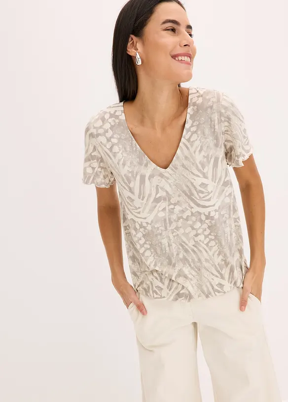 Topp med elastisk linning, bonprix