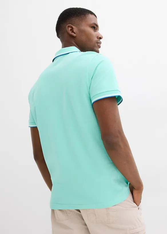 Pik&eacute;-poloskjorte i 100% &oslash;kologisk bomull, bonprix