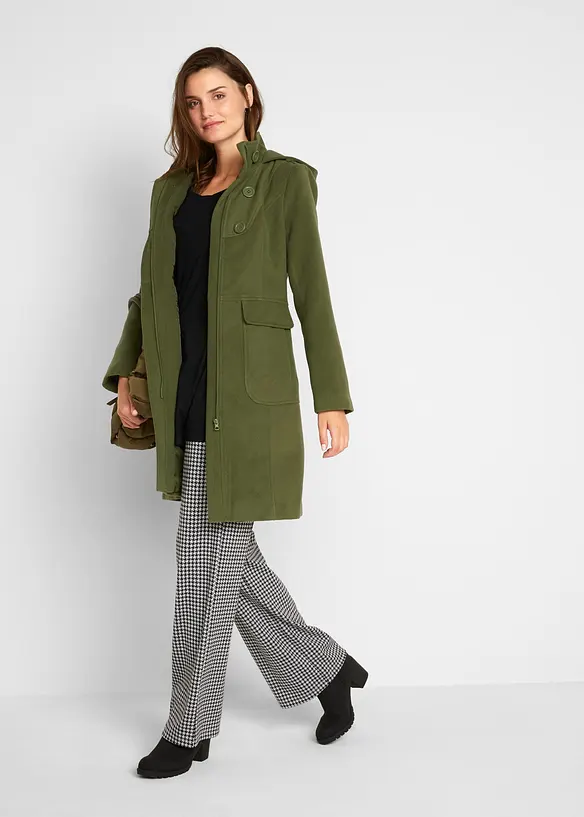 Langermet topp i bomull-/viskosemiks, bonprix